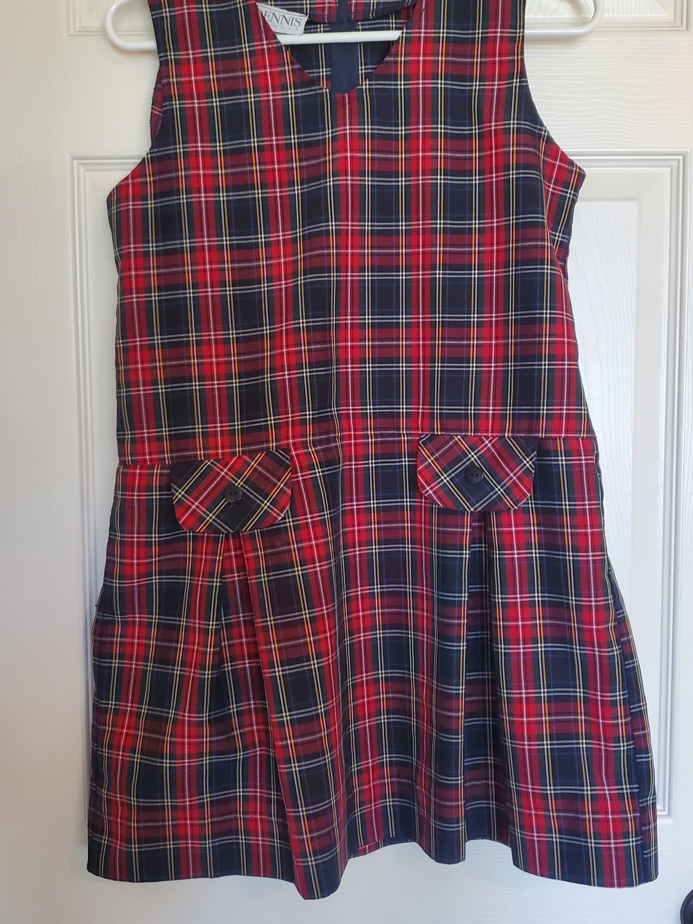 Dennis Plaid Uniform Jumper Dress